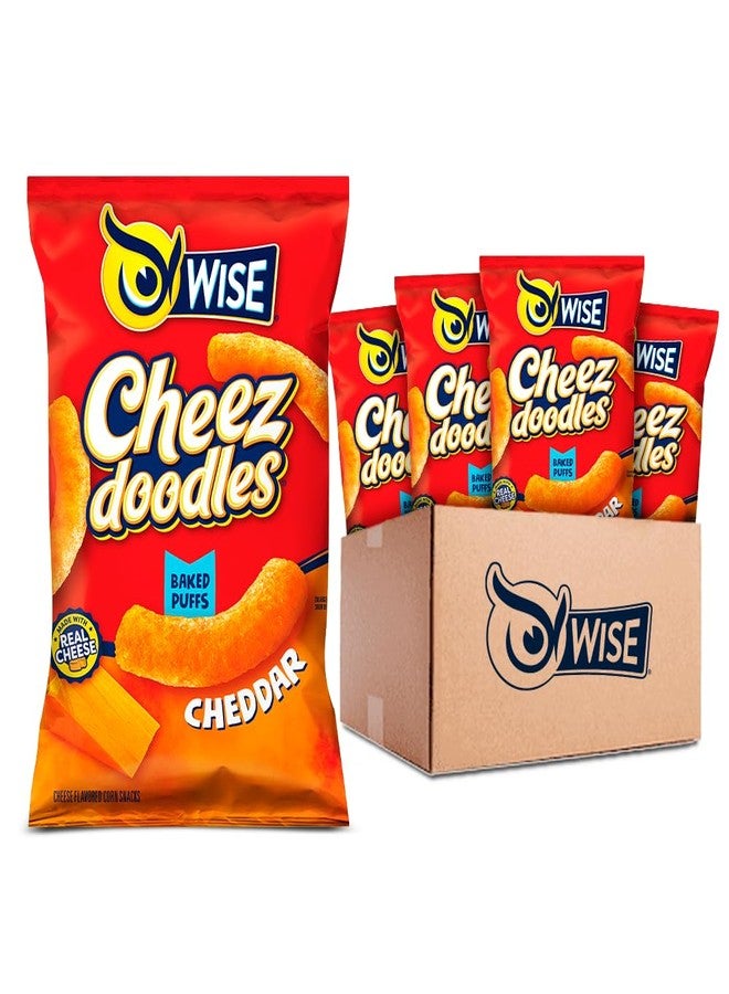 Wise Snacks Cheez Doodles Baked Puffs, Real Cheddar Cheese, Gluten Free, 0g Trans Fat, No Preservatives, 3.250 Ounce (12 Count), Gluten Free - Image 1